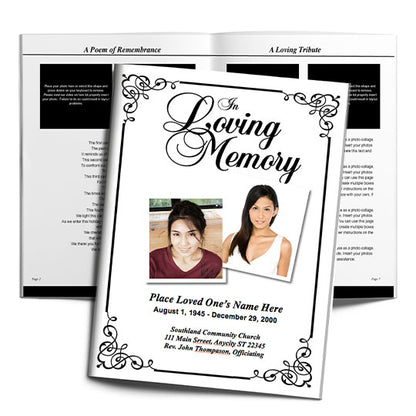 Cadence Funeral Booklet Template.