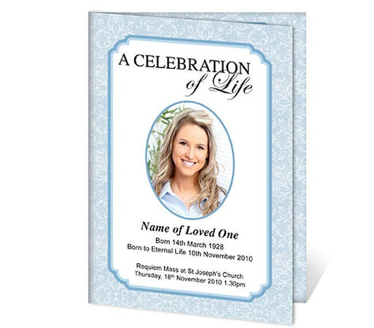 Cambria A4 Funeral Order of Service Template - The Funeral Program Site