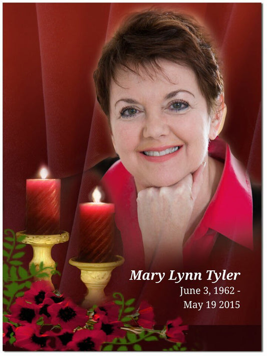 Candlelight Funeral Poster Memorial Portrait - The Funeral Program Site
