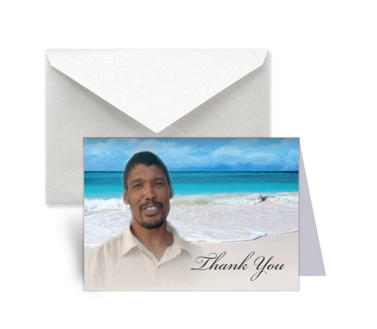 Caribbean Funeral Thank You Card Design & Print (Pack of 50) - The Funeral Program Site