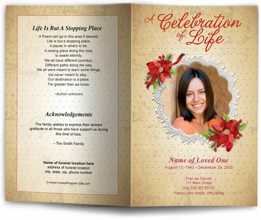 Carol Funeral Program Template - The Funeral Program Site