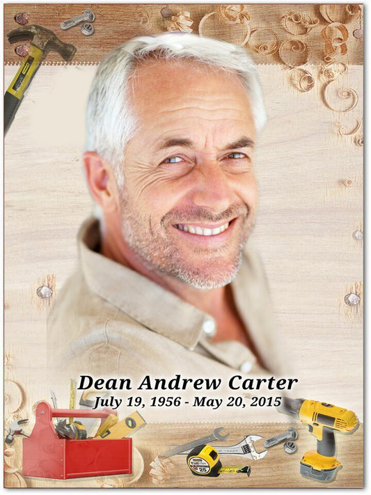 Carpenter Funeral Poster Memorial Portrait - The Funeral Program Site