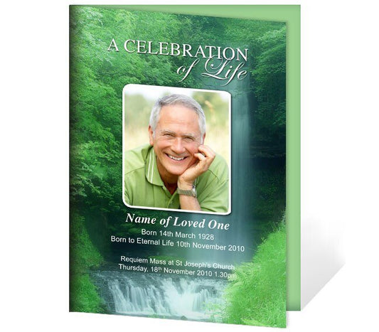 Cascade A4 Funeral Order of Service Template - The Funeral Program Site