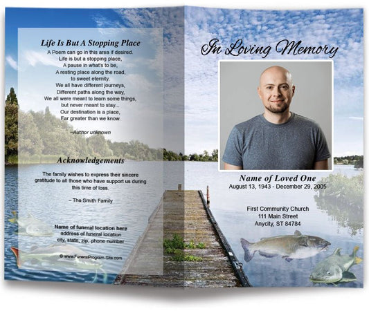 Catfish Funeral Program Template - The Funeral Program Site