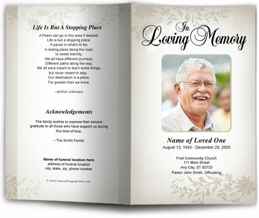 Ceasar Funeral Program Template - The Funeral Program Site