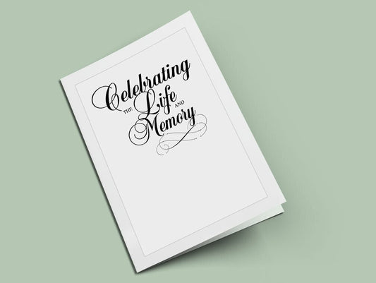 Celebrating Life and Memory Funeral Program Title - The Funeral Program Site