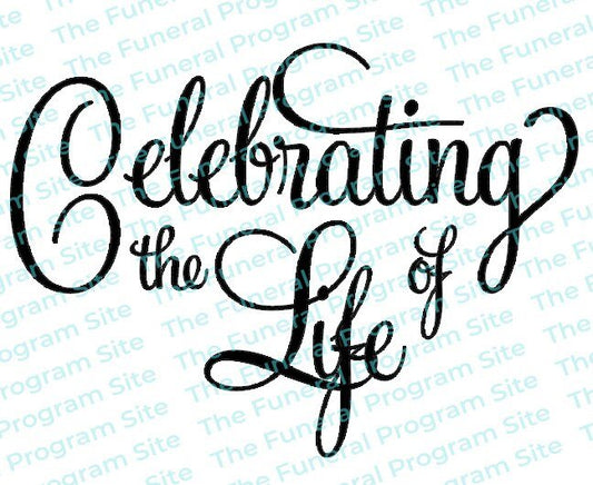 Celebrating The Life Of 2 Funeral Program Title - The Funeral Program Site