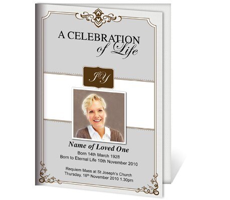 Celebrity A4 Funeral Order of Service Template - The Funeral Program Site