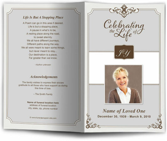 Celebrity Funeral Program Template - The Funeral Program Site