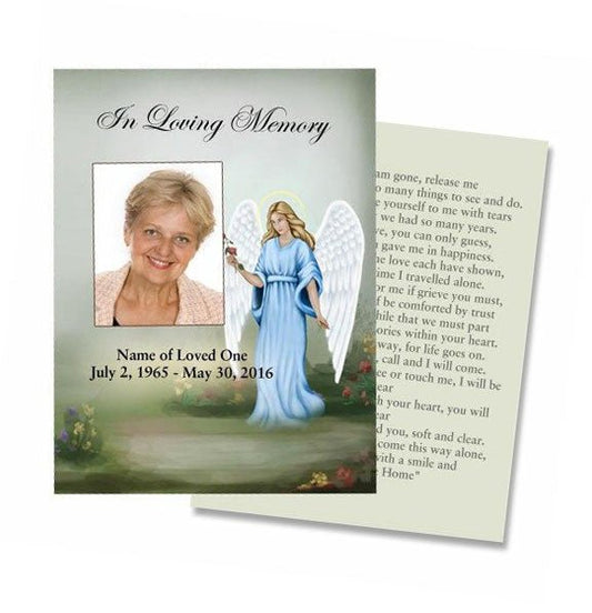 Charity Small Memorial Card Template - The Funeral Program Site