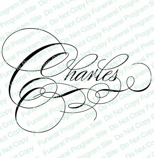 Charles Name Word Art - The Funeral Program Site