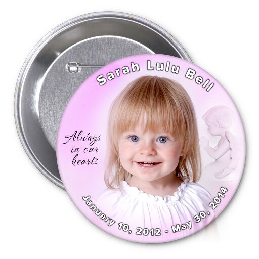 Cherub Angela Memorial Button Pin (Pack of 10) - The Funeral Program Site