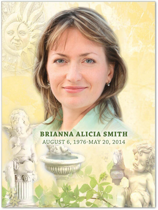 Cherub Funeral Poster Memorial Portrait - The Funeral Program Site