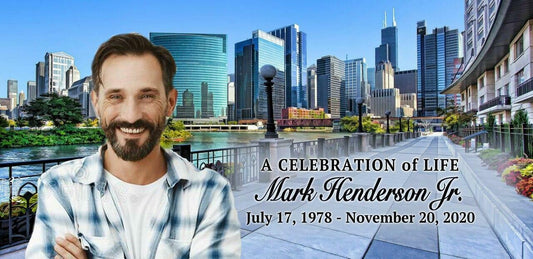 Chicago Design Custom Casket Panel Insert - The Funeral Program Site