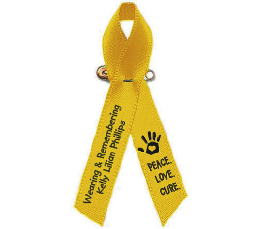 Childhood Cancer Ribbon (Gold) - Pack of 10 - The Funeral Program Site