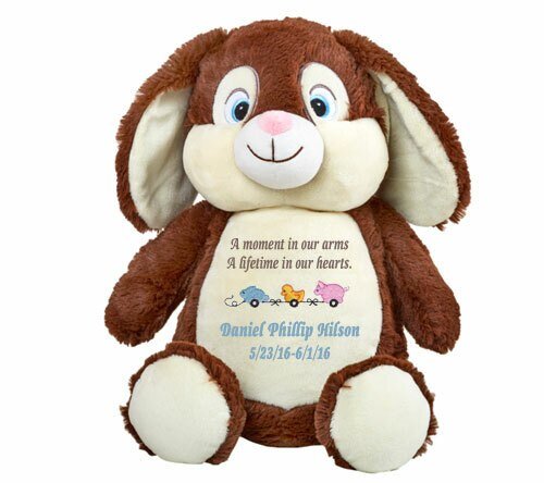Chocolate Bunny Memorial Stuffed Animal - Urn - The Funeral Program Site