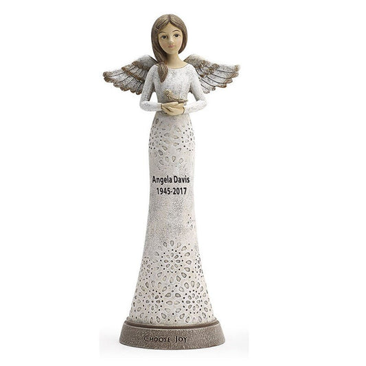 Choose Joy In Loving Memory Angel Figurine - The Funeral Program Site