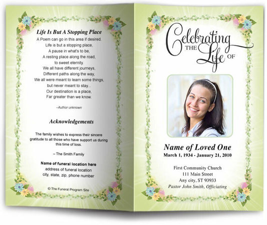 Christie Funeral Program Template - The Funeral Program Site