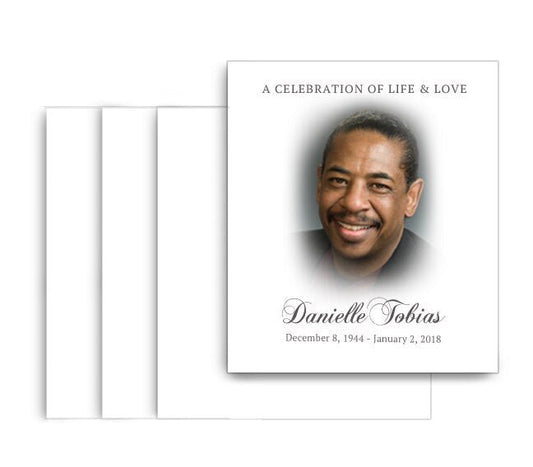 Classic Memorial Cards Done For You Design & Print (Pack of 50) - The Funeral Program Site