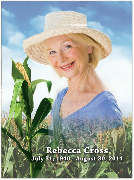 Cornfield Funeral Poster Memorial Portrait - The Funeral Program Site