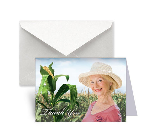 Cornfield Funeral Thank You Card Design & Print (Pack of 50) - The Funeral Program Site