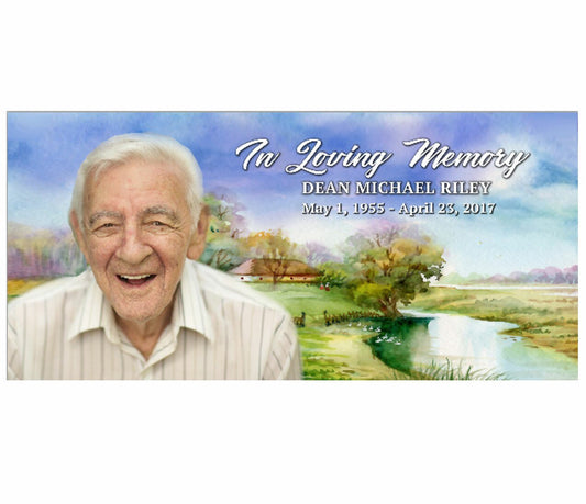 Country Watercolor Casket Head Panel Insert - The Funeral Program Site