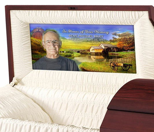 Countryside Casket Head Panel Insert - The Funeral Program Site