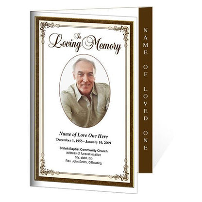 Creative 4 - Sided Graduated Funeral Program Template - The Funeral Program Site