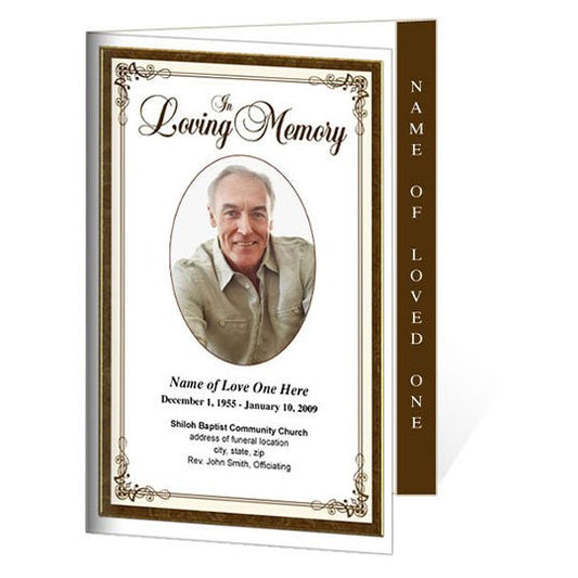 Creative 4 - Sided Graduated Funeral Program Template - The Funeral Program Site