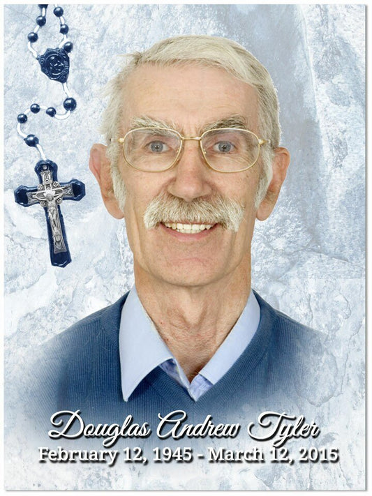 Crucifix Funeral Poster Memorial Portrait - The Funeral Program Site