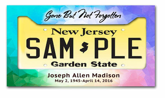 Crystalline Custom In Loving Memory License Plate Frame - The Funeral Program Site