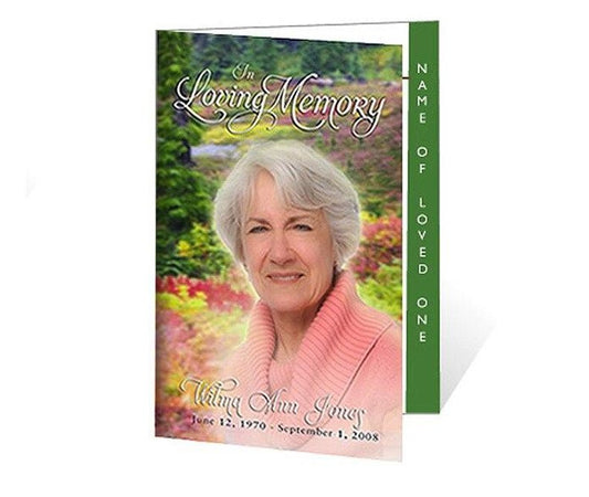 Custom Funeral Program Cover 4 Sided Graduated Template - The Funeral Program Site