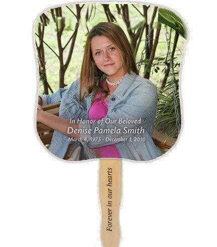 Custom Personalized Hour Glass Memorial Fan (Pack of 10) - The Funeral Program Site