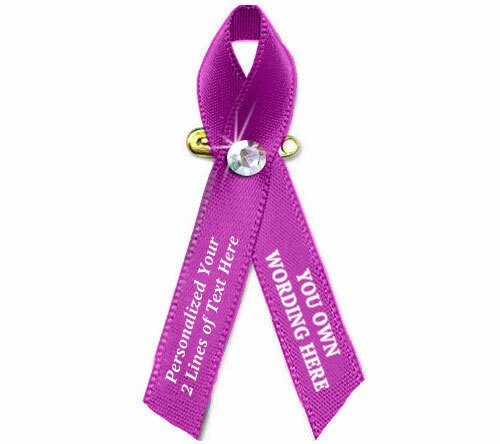 Customize Your Own 1 Color Awareness Ribbon - Pack of 10 - The Funeral Program Site