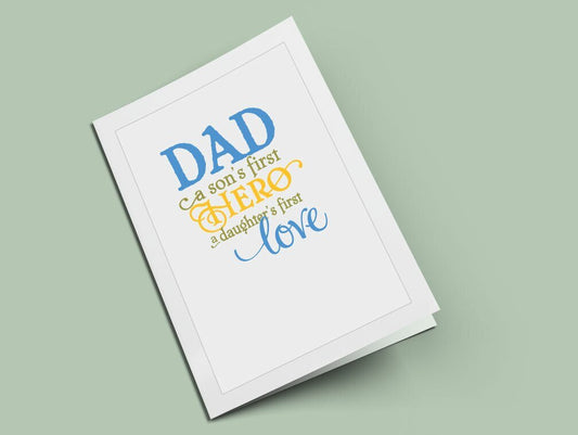 Dad Hero Word Art Title - The Funeral Program Site