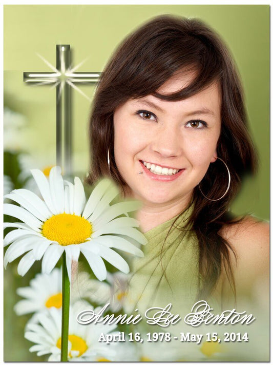 Daisy Funeral Poster Memorial Portrait - The Funeral Program Site