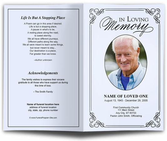 Dallas Funeral Program Template - The Funeral Program Site