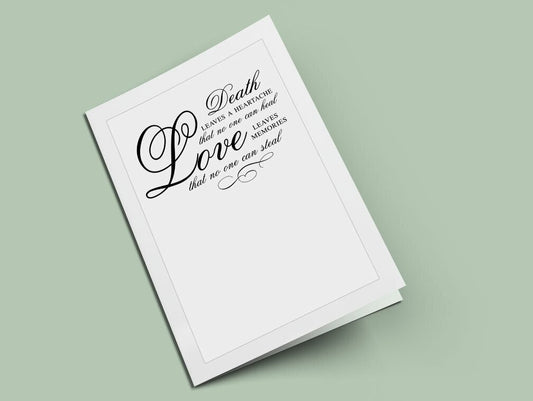 Death Is A Heartache Funeral Poem Word Art - The Funeral Program Site
