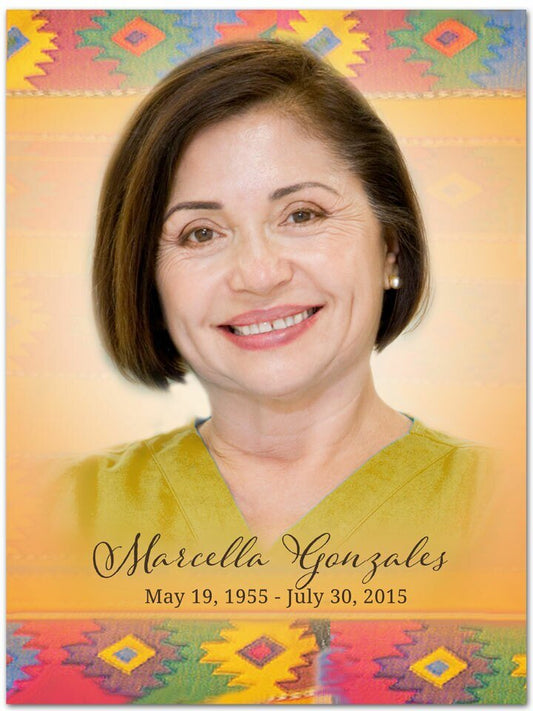 DeColores Funeral Poster Memorial Portrait - The Funeral Program Site