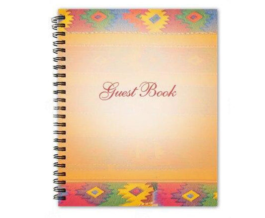 DeColores Spiral Wire Bind Memorial Funeral Guest Book - The Funeral Program Site