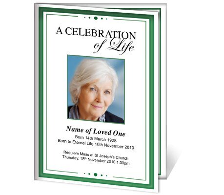 Dedication A4 Funeral Order of Service Template - The Funeral Program Site