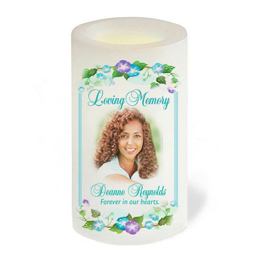 Dedication Personalized Flameless LED Memorial Candle - The Funeral Program Site