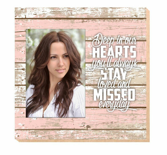 Deep In Our Hearts Memorial Photo Printed On Wood - The Funeral Program Site