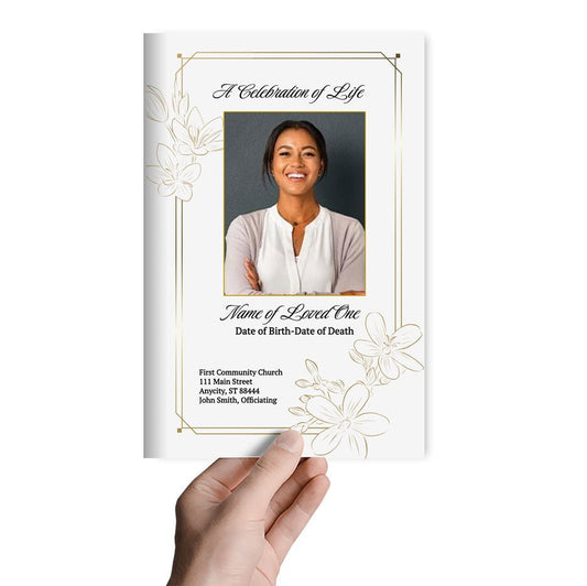 Delicate Online Funeral Program Template - The Funeral Program Site