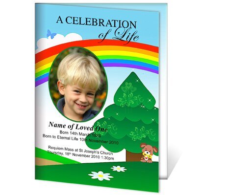 Delight A4 Funeral Order of Service Template - The Funeral Program Site