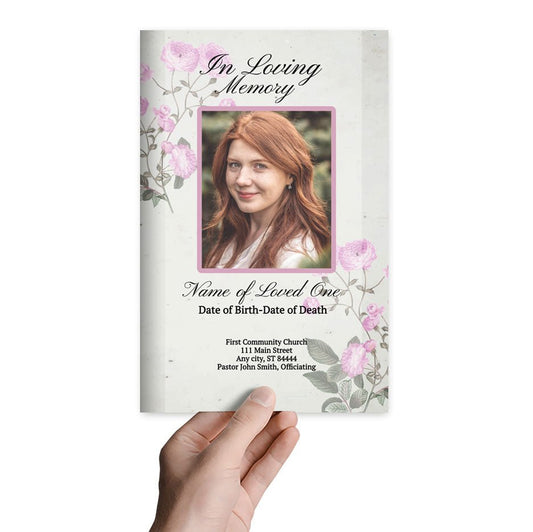 Delilah Online Funeral Program Template - The Funeral Program Site
