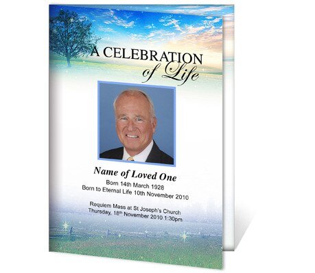 Destiny A4 Funeral Order of Service Template - The Funeral Program Site