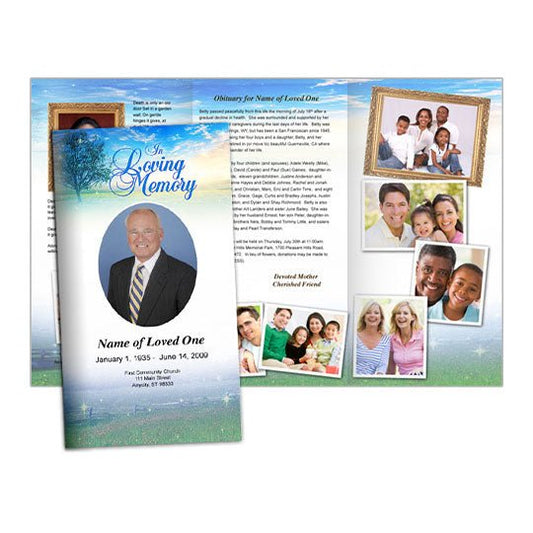 Destiny Trifold Funeral Brochure Template - The Funeral Program Site