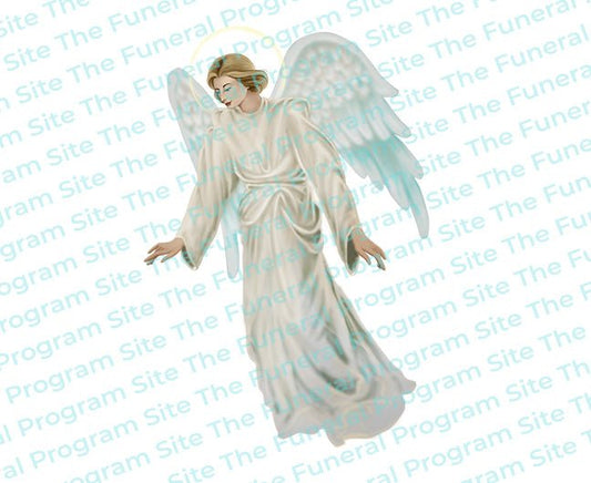 Devout Angel Funeral Clip Art - The Funeral Program Site