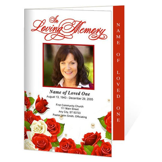 Diva 4 - Sided Graduated Funeral Program Template - The Funeral Program Site